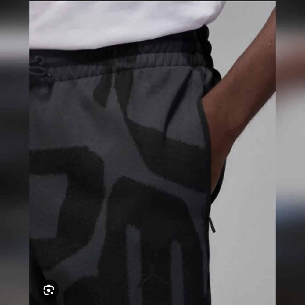 Jordan Sports Men's Black Patterned Dri Fit Pants_XL